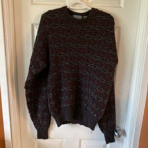 Vintage Bozz Sweater Men’s Size Large Chunk Knit 80’s Wool Blend